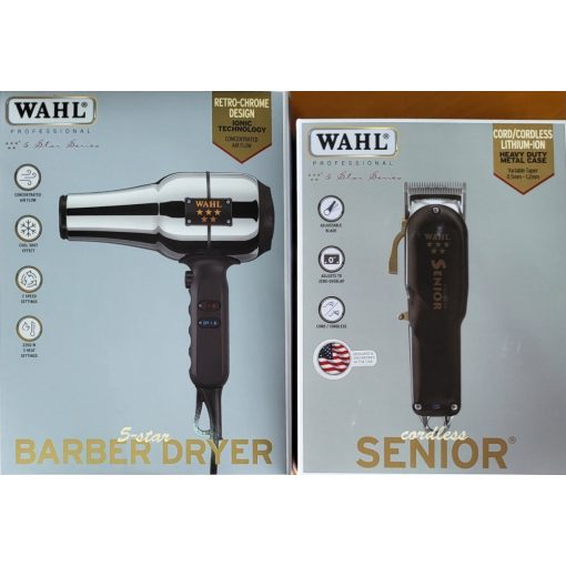 Wahl Senior cordless hajvágógép AJÁNDÉK Barber hajszárítóval